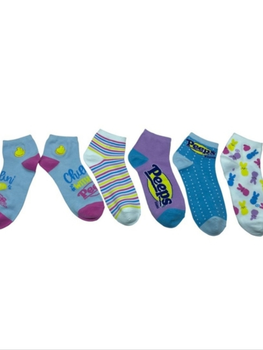Peeps 10 Pairs  Embroidered Quarter Socks New With Tags - Picture 2 of 2